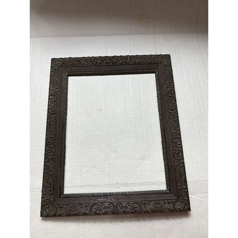 Lambert 11x14 Picture Frame Ornate Brown Bronze Floral Scroll Vintage Decor
